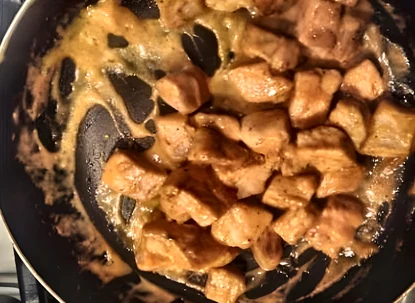 Pork in cream sauce